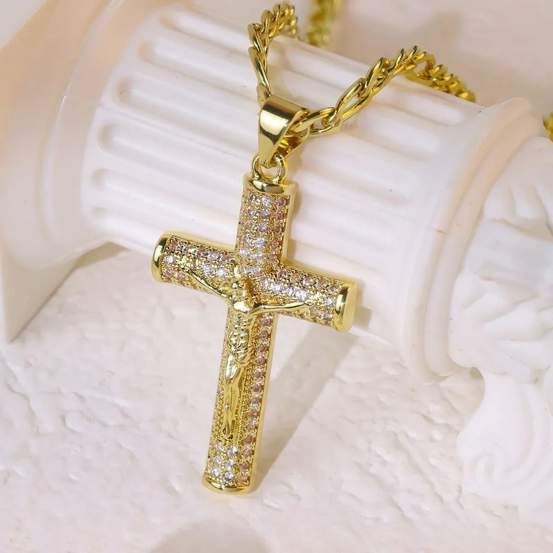 Maria - Jesus Cross Pendant Necklace