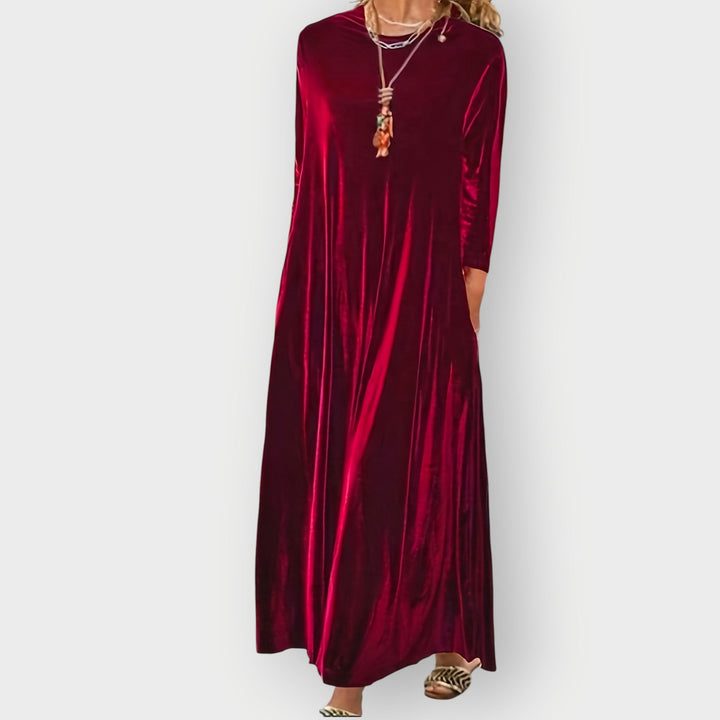 Vanessa - Luxe Velvet Flow Maxi Dress