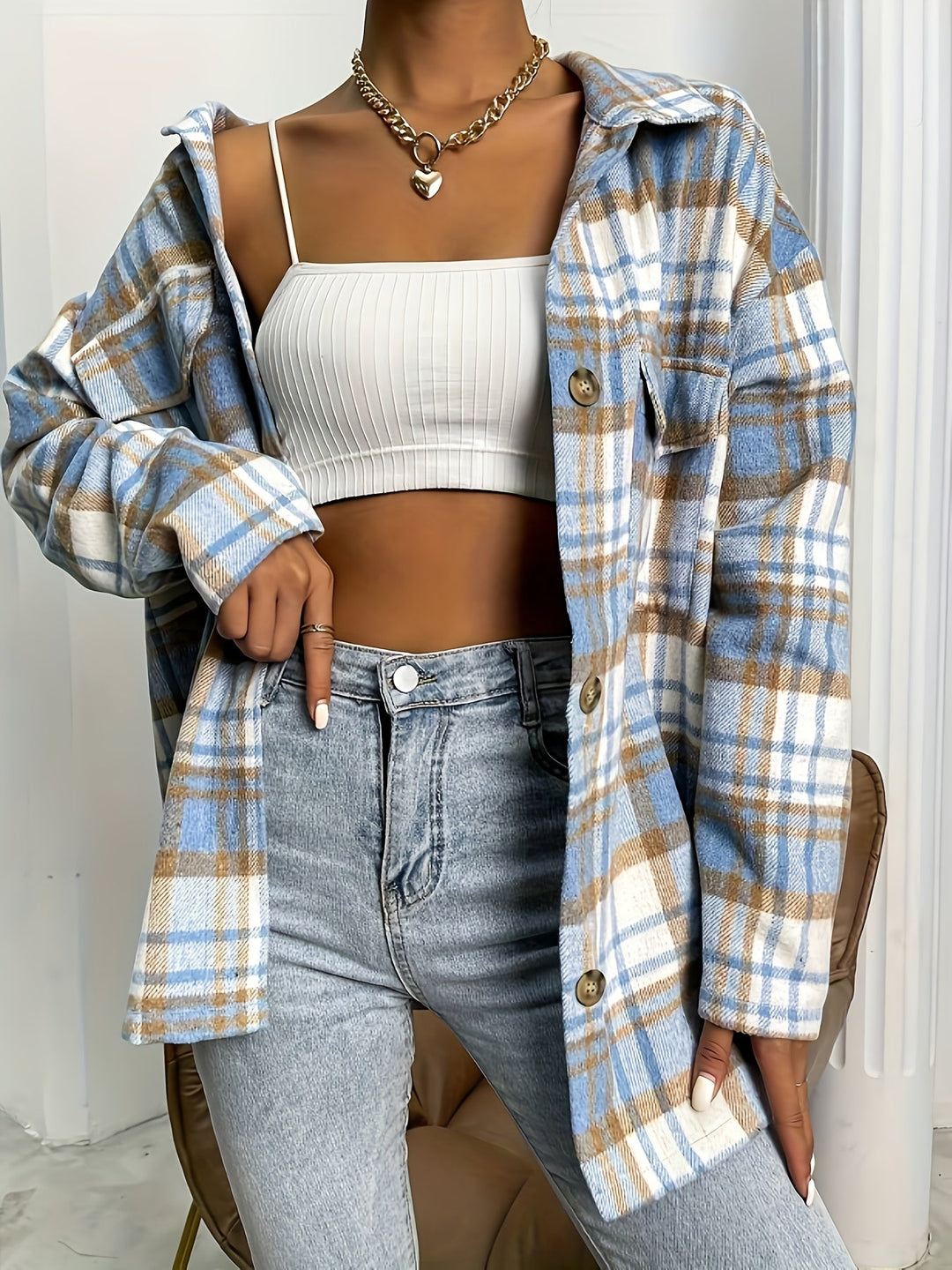 Lauren - Plaid Button-Up Shirt