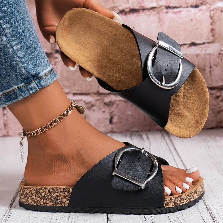 Sarah - Buckle Mule Slide