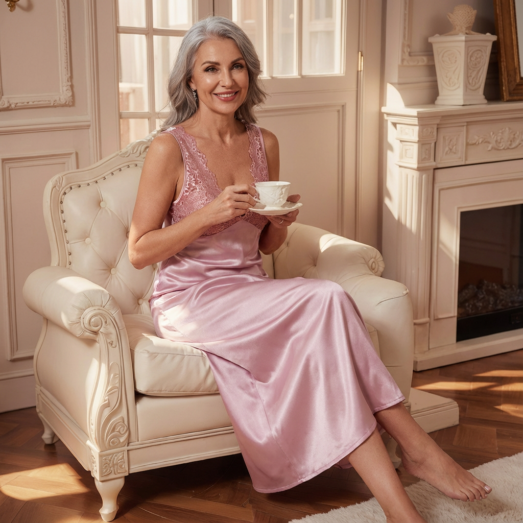 Soft Lace Backless Nightgown