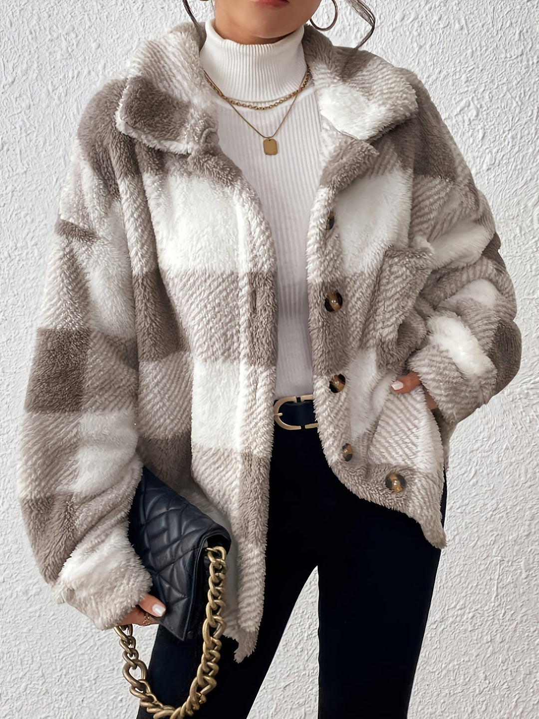 Evelyn - Elegant Plaid Jacket