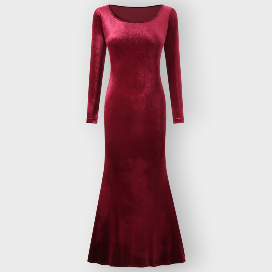 Glenda – Luxe Evening Silhouette Velvet Gown