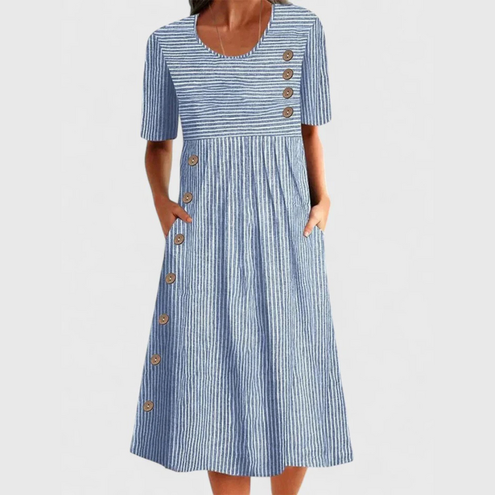 Laura - Striped Midi Dress