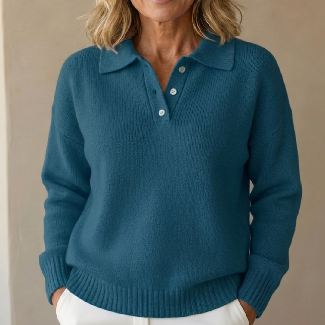 Barbara – Buttoned Collar Jumper