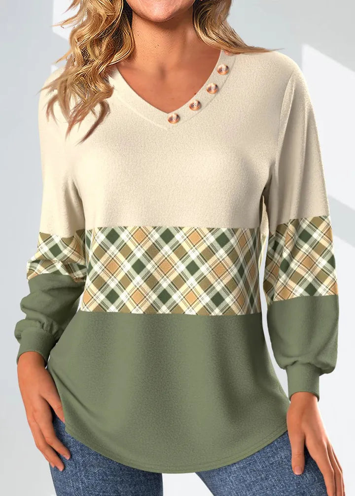 Patricia - Sweater with Checked Detail