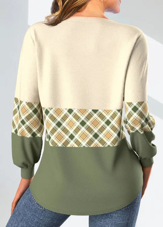 Patricia - Sweater with Checked Detail
