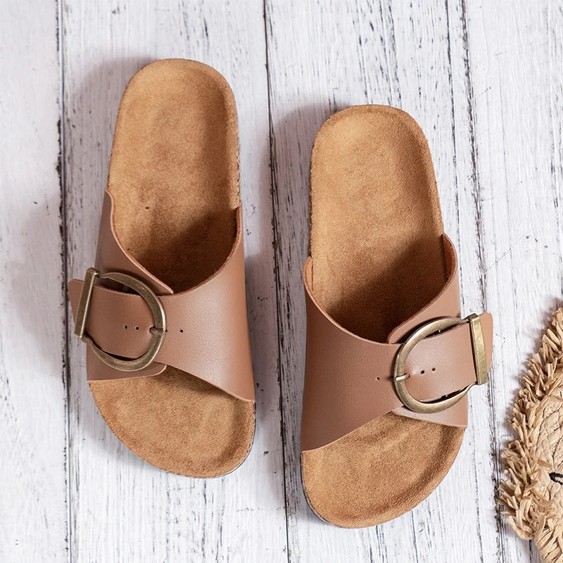 Sarah - Buckle Mule Slide