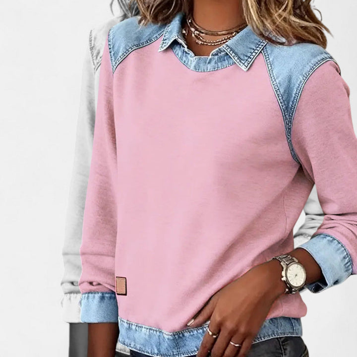 Sarah - Trendy Long Sleeve Blouse