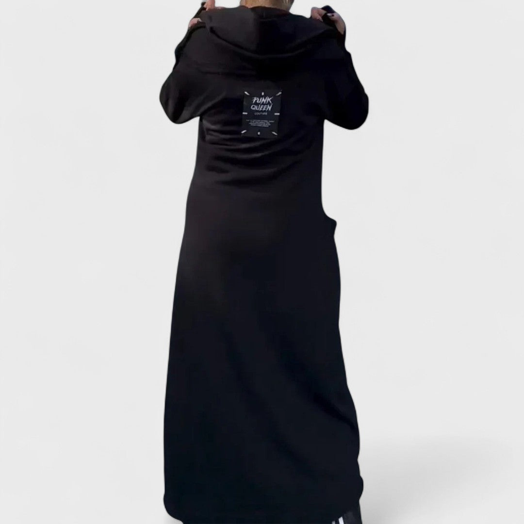 Kristen - Long Hooded Zip-Up Sweatshirt in Lightweight, Breathable Fabric