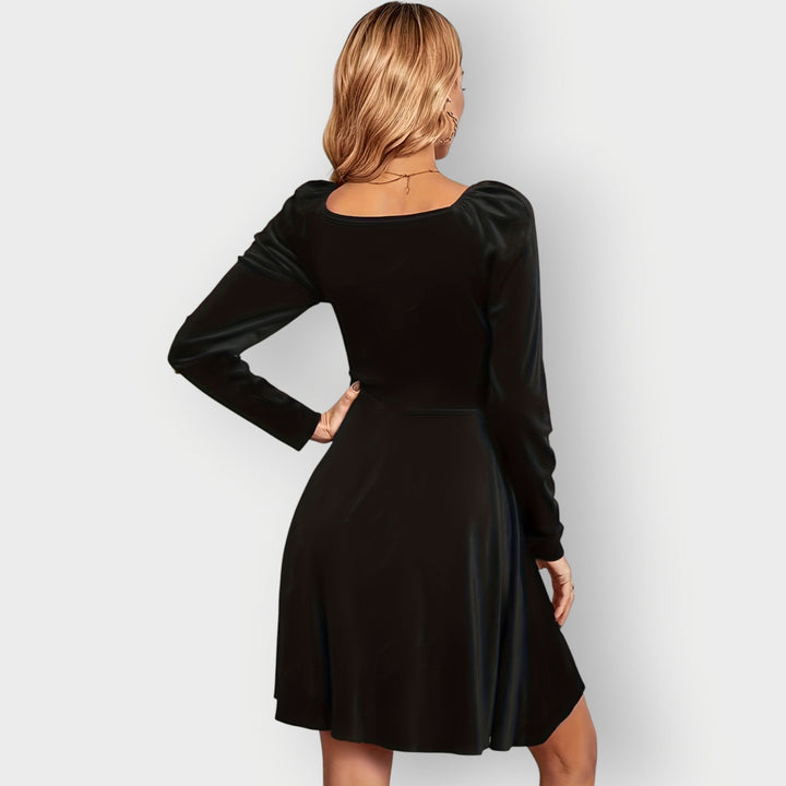 Nancy - Velvet Skater Dress