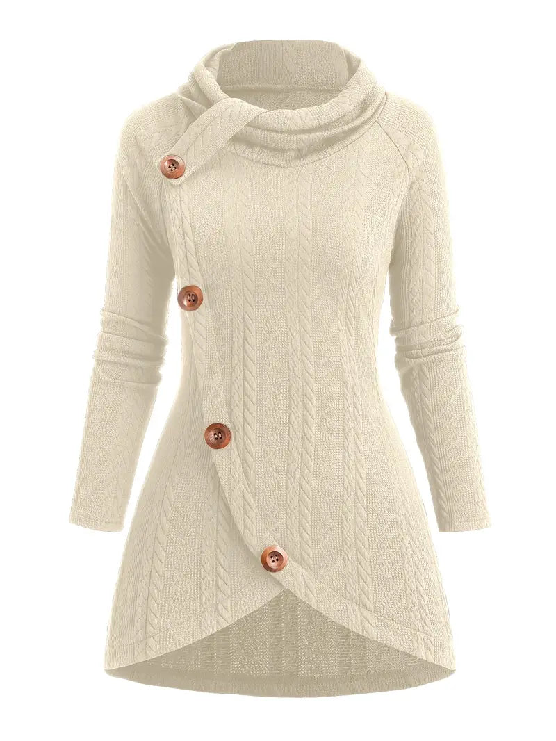 Anna - Casual Knitted Cardigan With Button