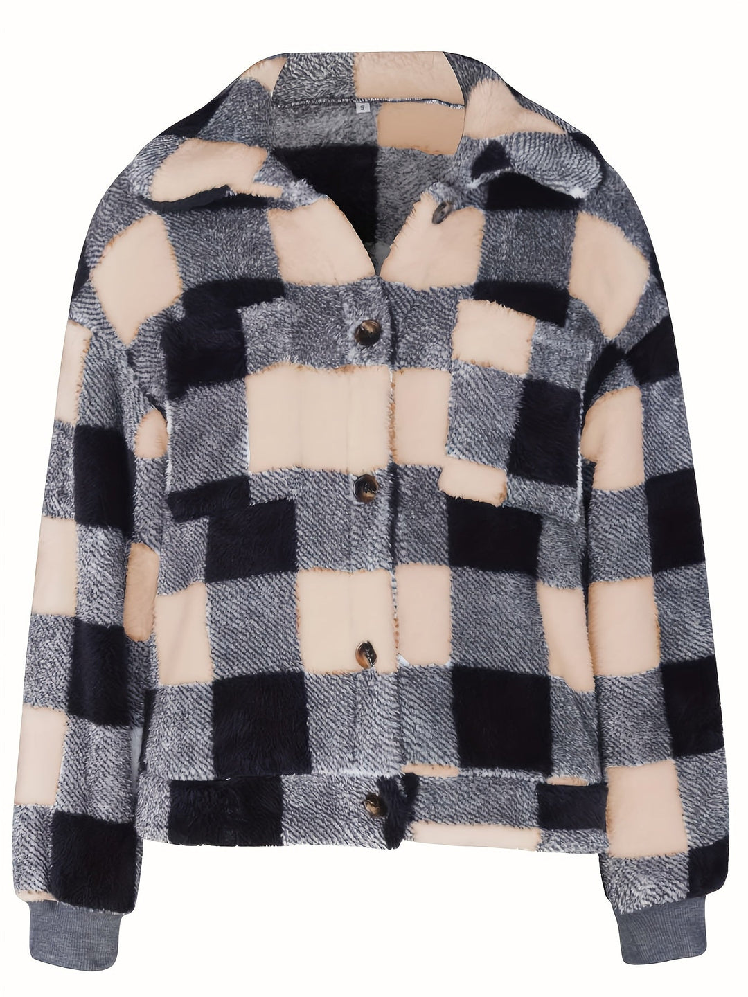 Megan - Plaid Fleece Jacket
