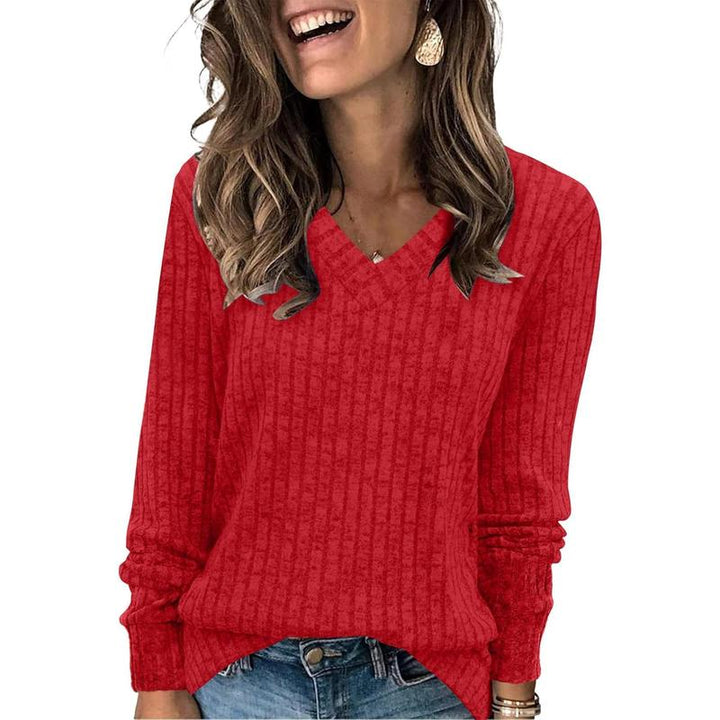 Lisa - Women V Neck Oversized Lightweight Sweater