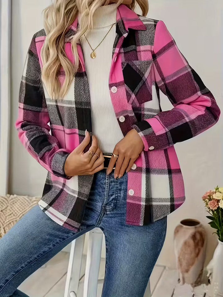 Amanda - Fleece-Lined Gingham Shirt
