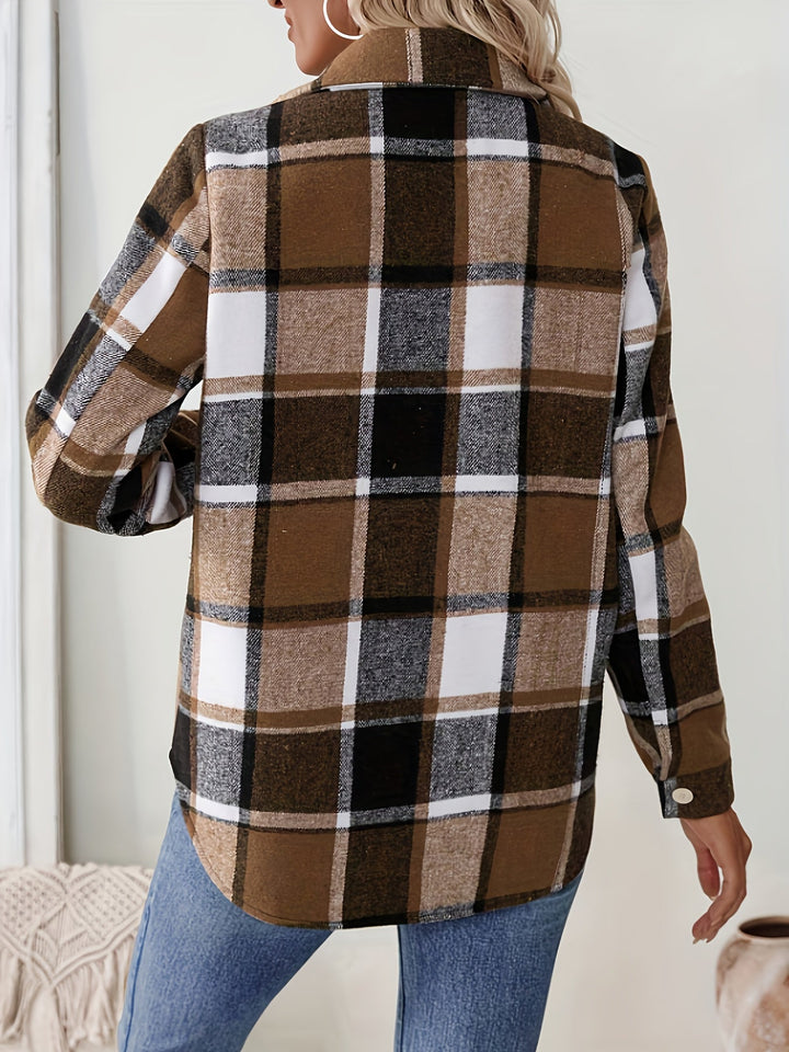 Amanda - Fleece-Lined Gingham Shirt