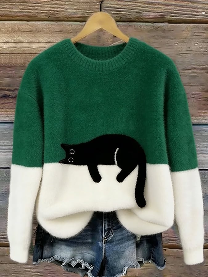 Judy - Women's Sweatshirt with Cat Design