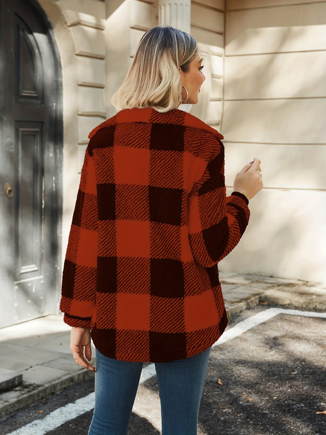 Emily - Plaid Lapel Coat