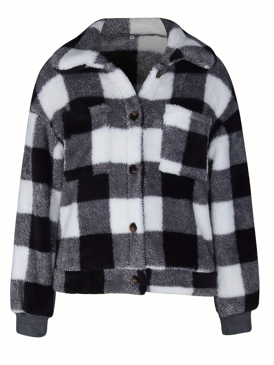 Megan - Plaid Fleece Jacket