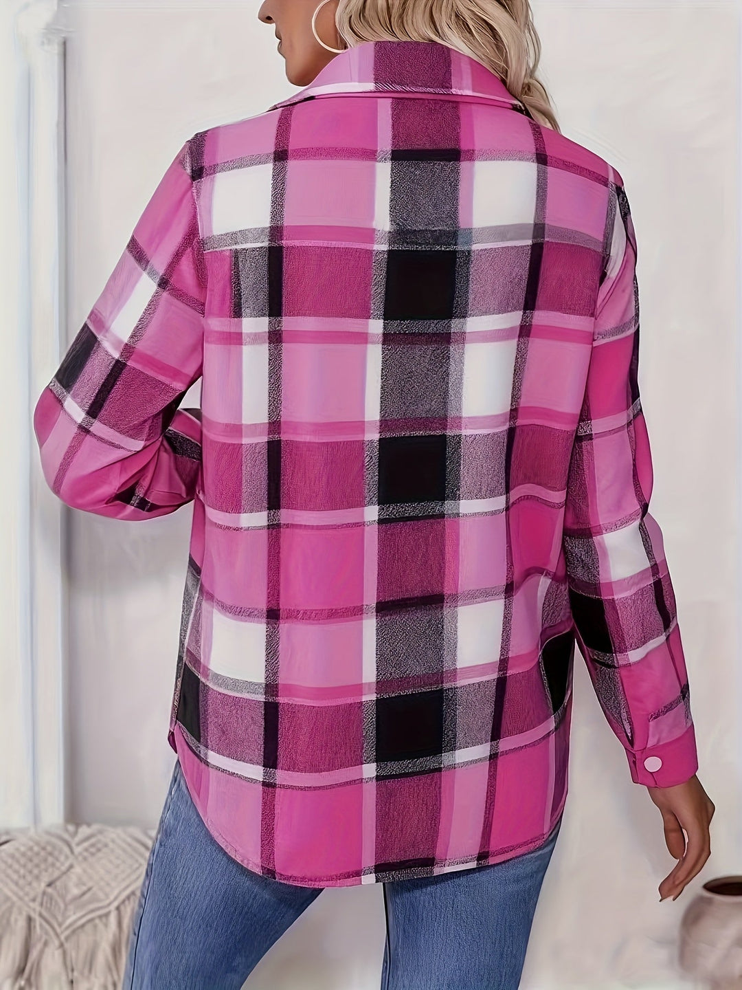 Amanda - Fleece-Lined Gingham Shirt