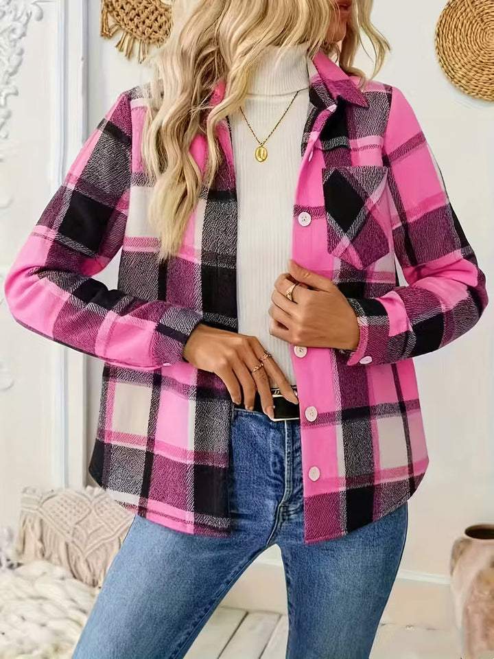 Amanda - Fleece-Lined Gingham Shirt