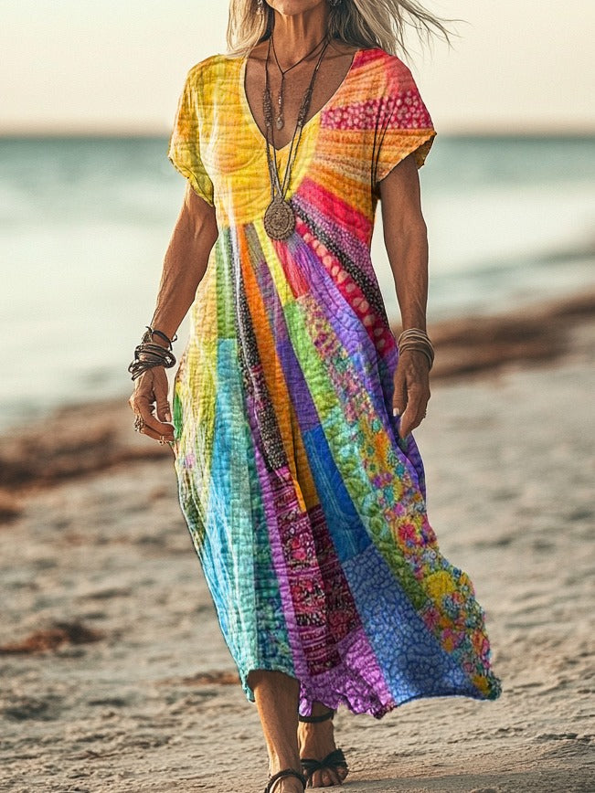 Ellen - Bohemian Sun Design Dress