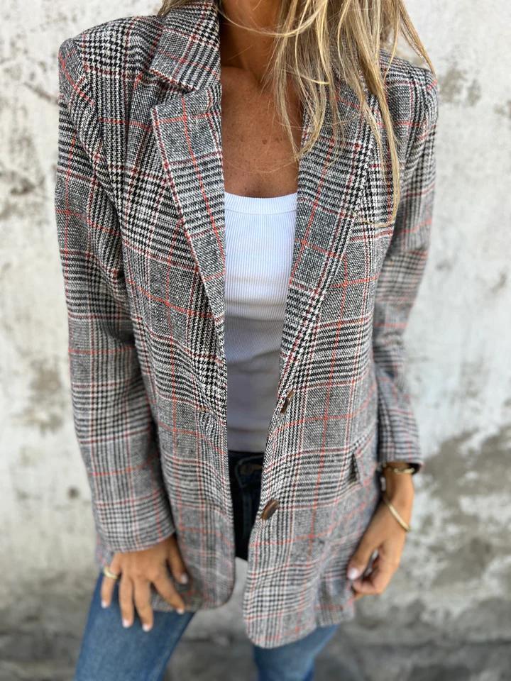 Teresa - Casual Checked Blazer