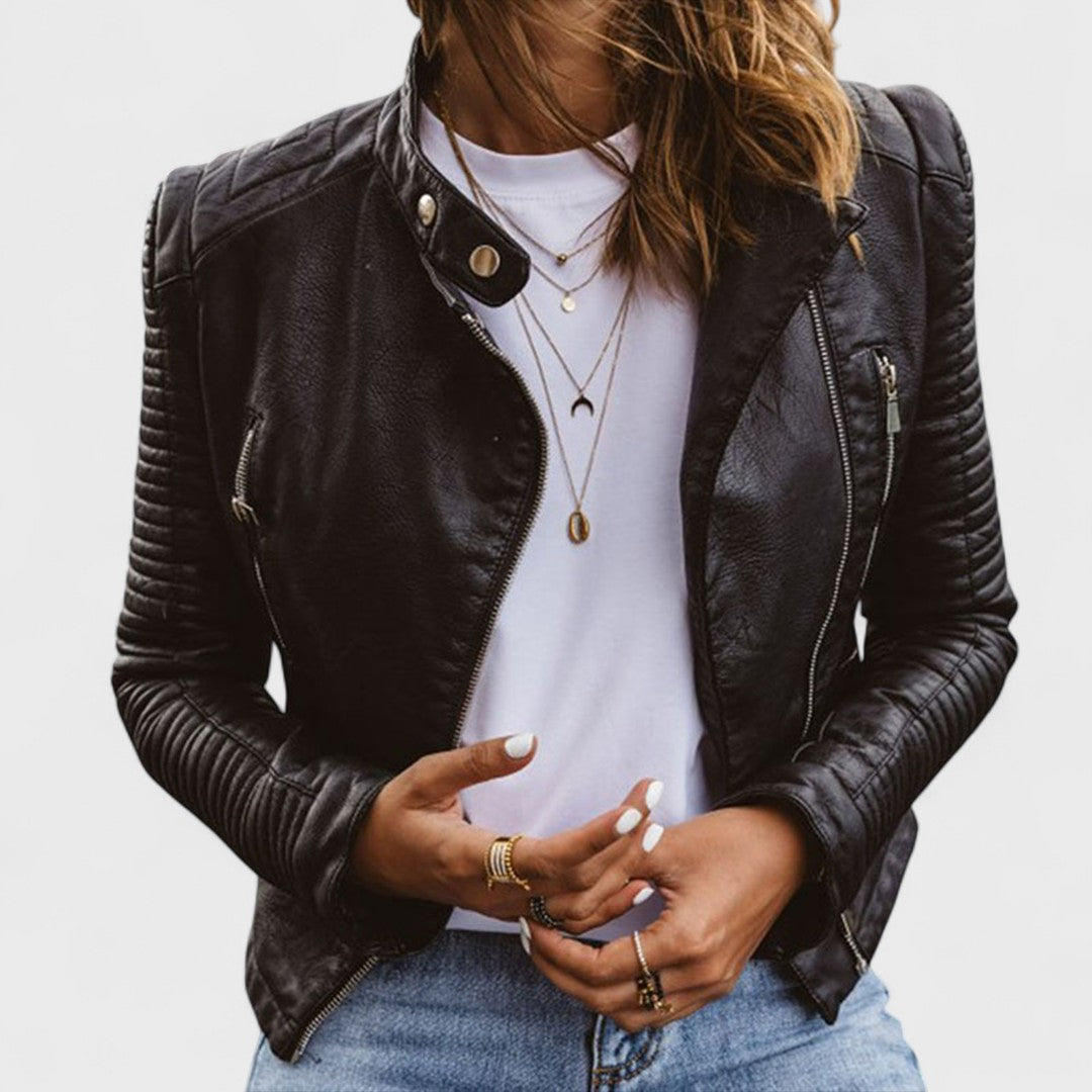 Lily - Elegant Leather Jacket