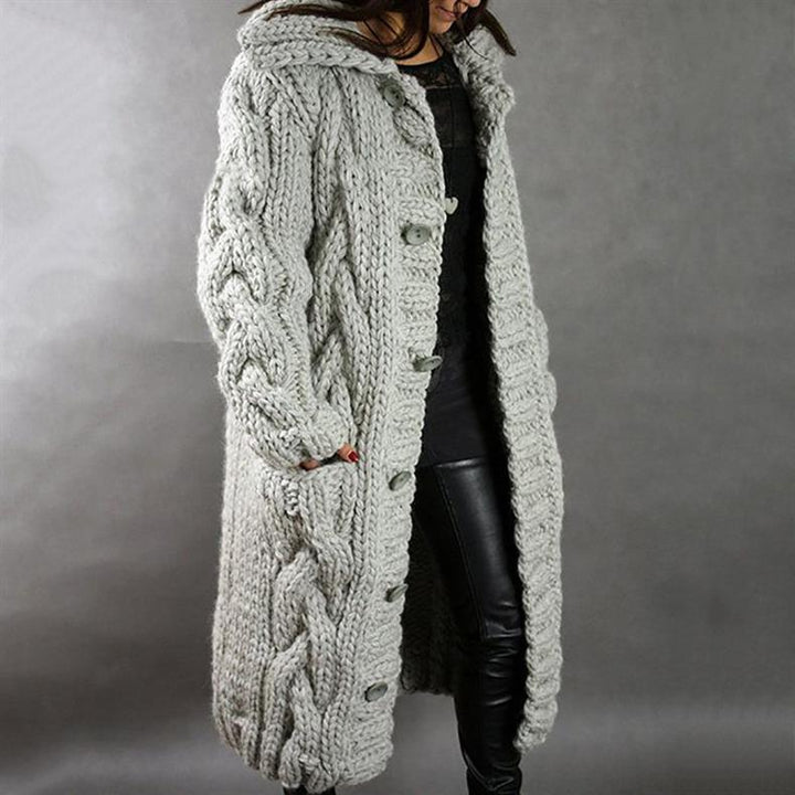 Olivia - Elegant Cosy Coat With Tummy Coverage