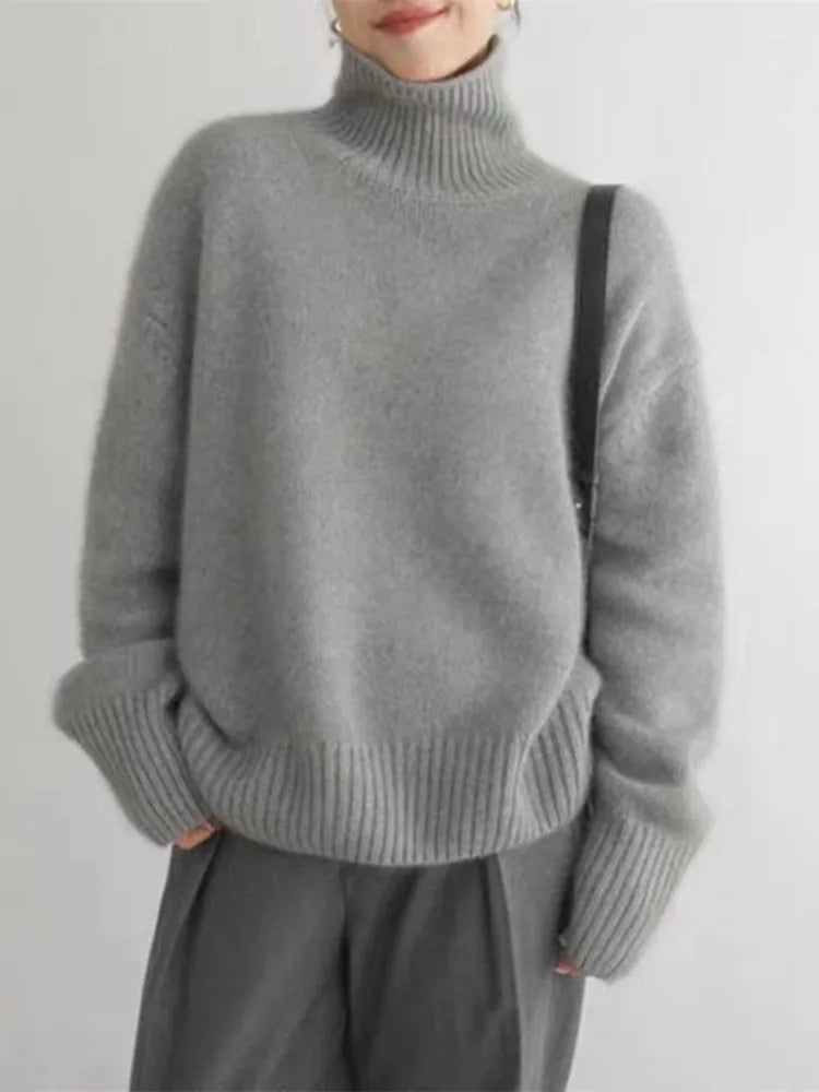 Lily- High Collar Sweater