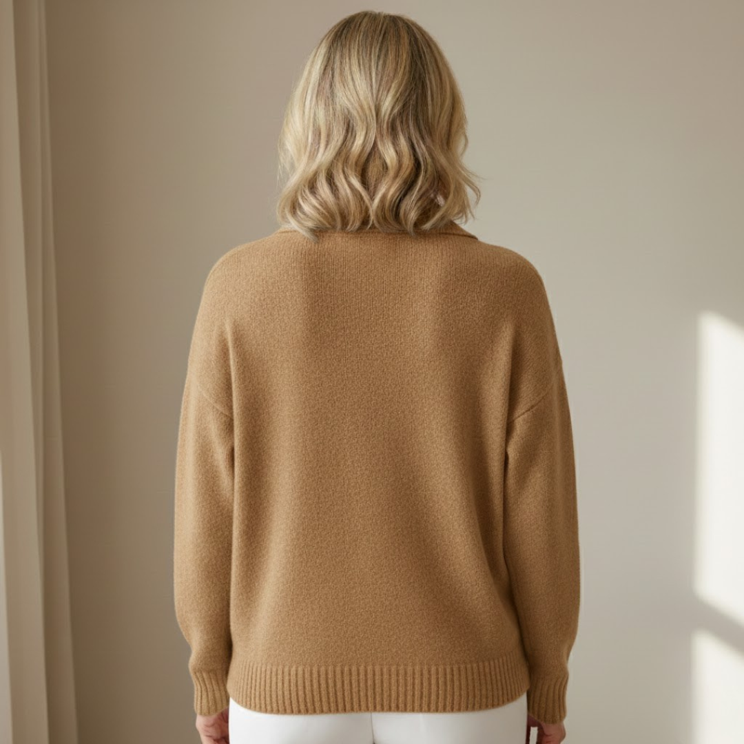 Barbara – Buttoned Collar Jumper