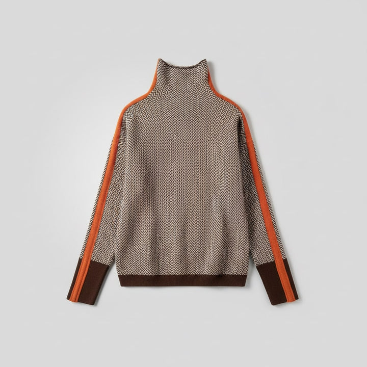 Helen - Turtleneck with Contrasting Stripes