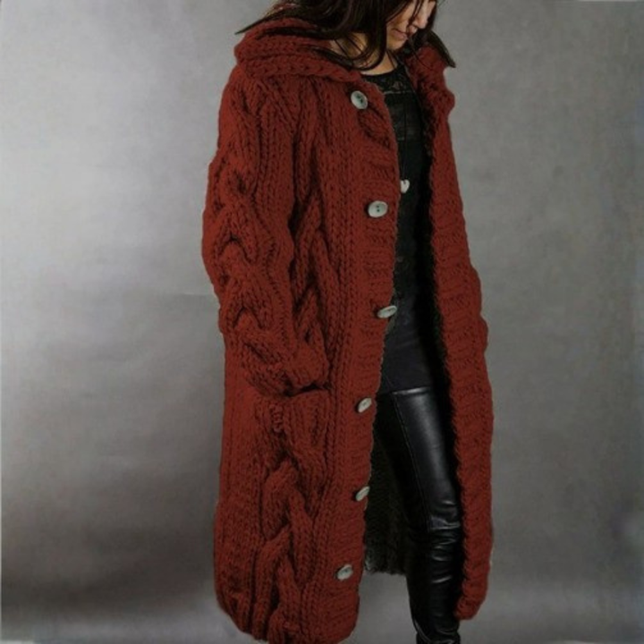 Olivia - Elegant Cosy Coat With Tummy Coverage