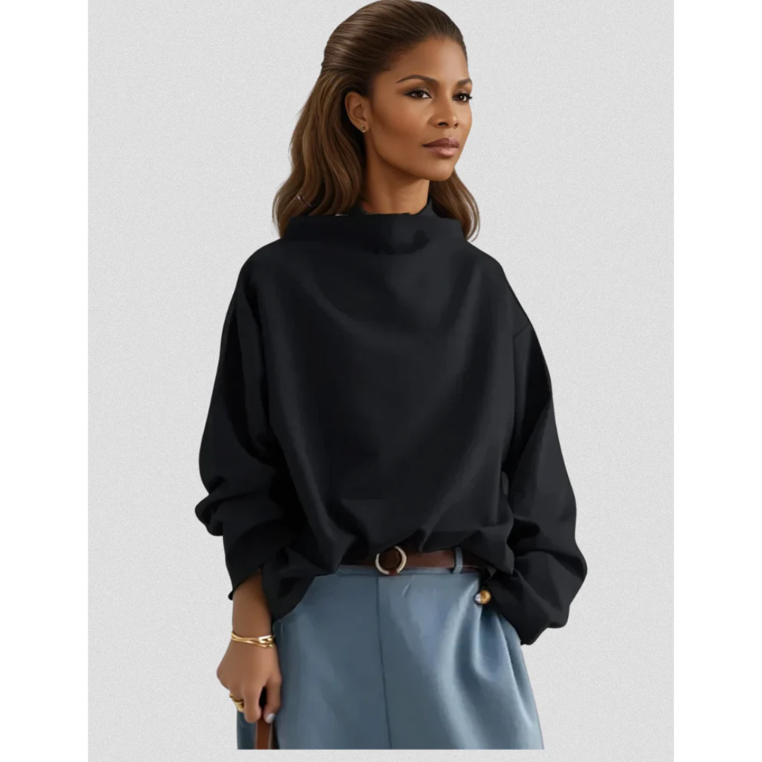 Grace - Soft Knit Top with High Neck