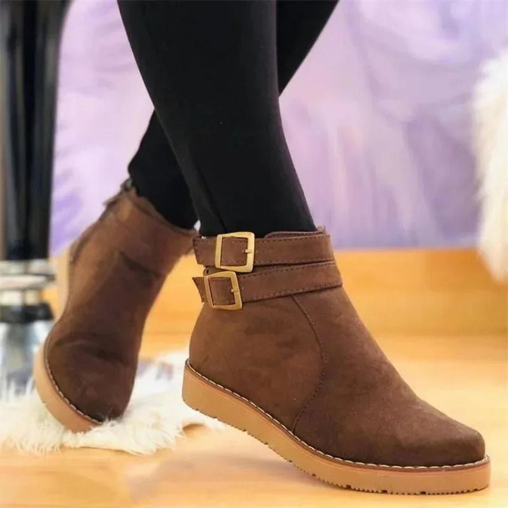 Patricia - Women’s Ankle Boots with Double Buckle