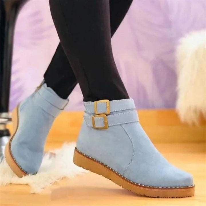 Patricia - Women’s Ankle Boots with Double Buckle