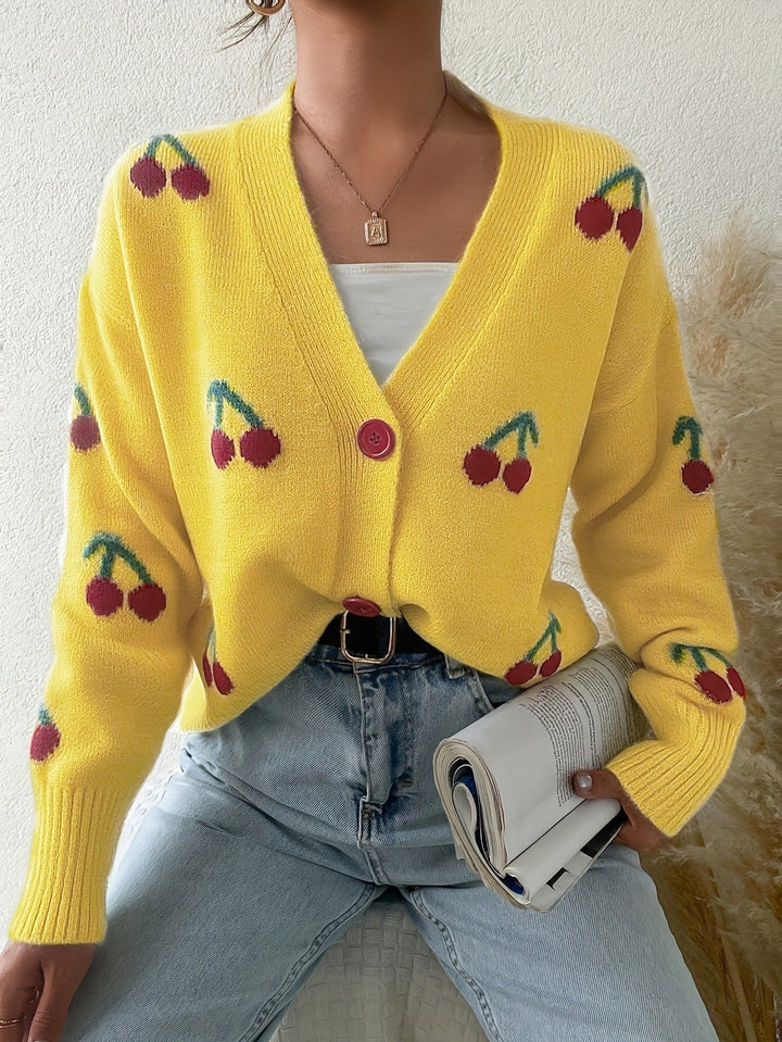 Rebecca - Chic Button Front Long Sleeve Cardigan