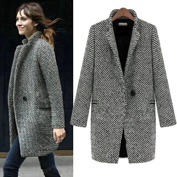 Louise - Long Checkered Coat