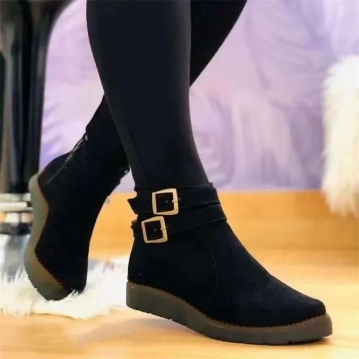 Patricia - Women’s Ankle Boots with Double Buckle