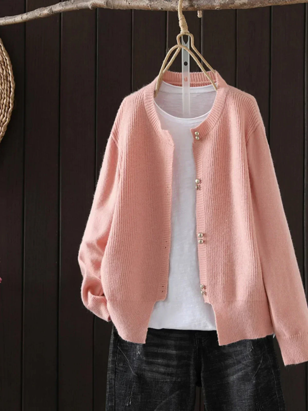 Linda - Pearl-Button Cardigan