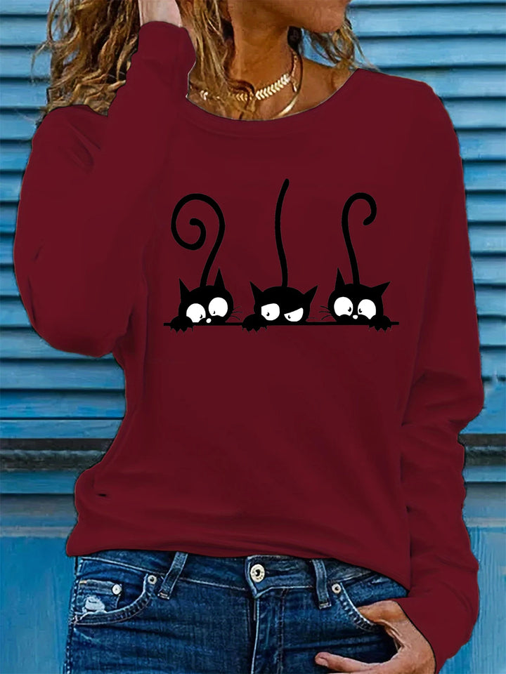 Barbara - Long Sleeve Round Neck T-shirt