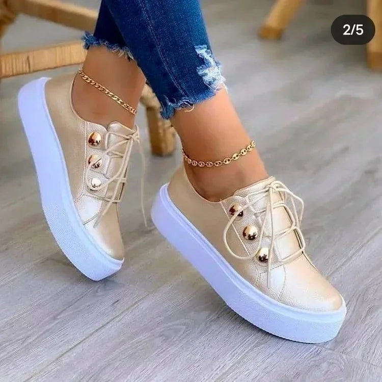 Brooke - Orthopedic Round Toe Platform Sneakers
