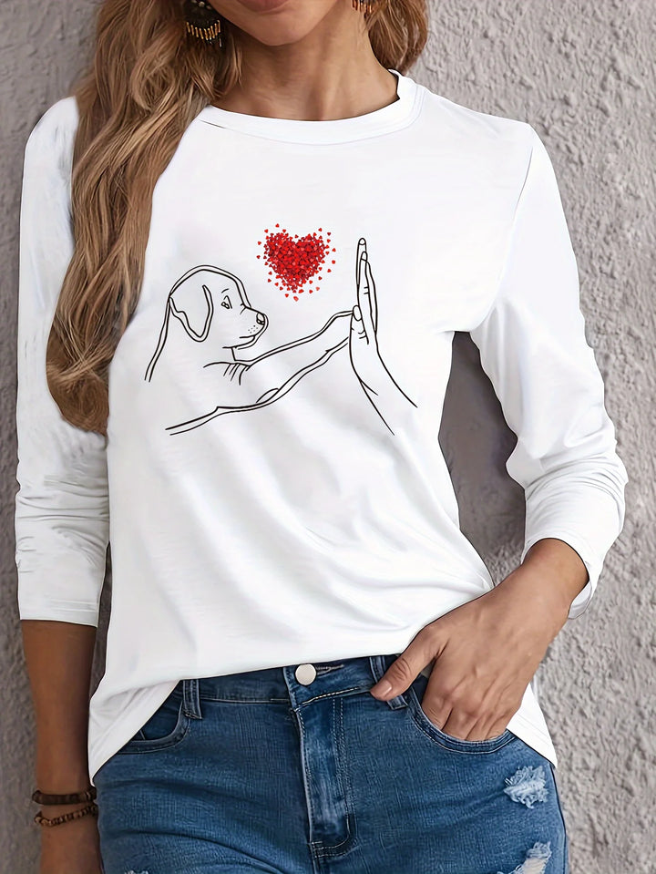 Barbara - Long Sleeve Round Neck T-shirt