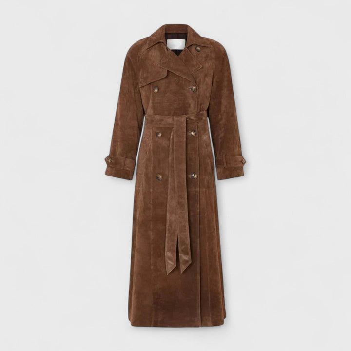 Rebecca - Elegant High-Collar Trench Coat