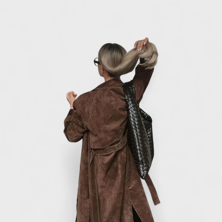 Rebecca - Elegant High-Collar Trench Coat