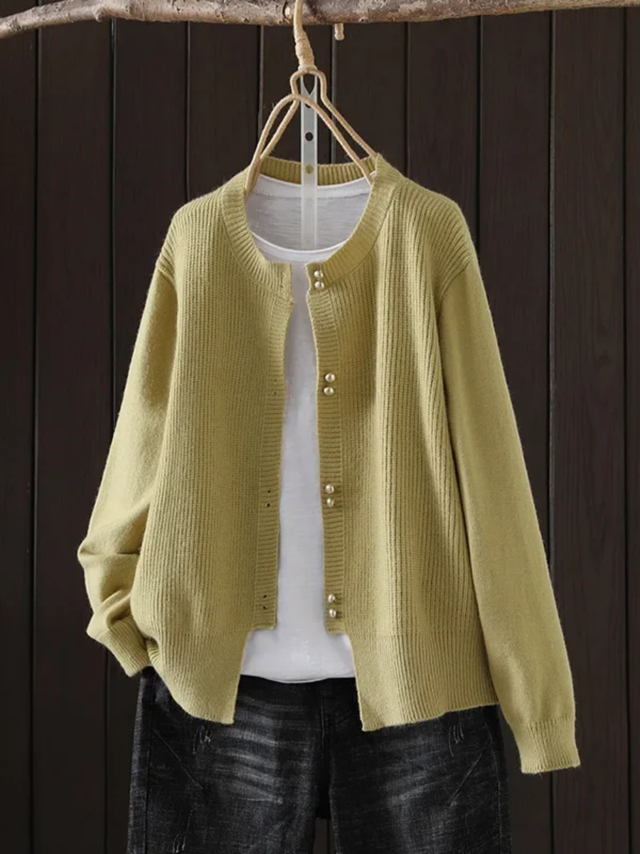 Linda - Pearl-Button Cardigan