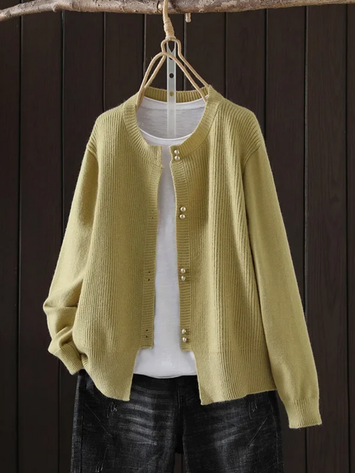 Linda - Pearl-Button Cardigan