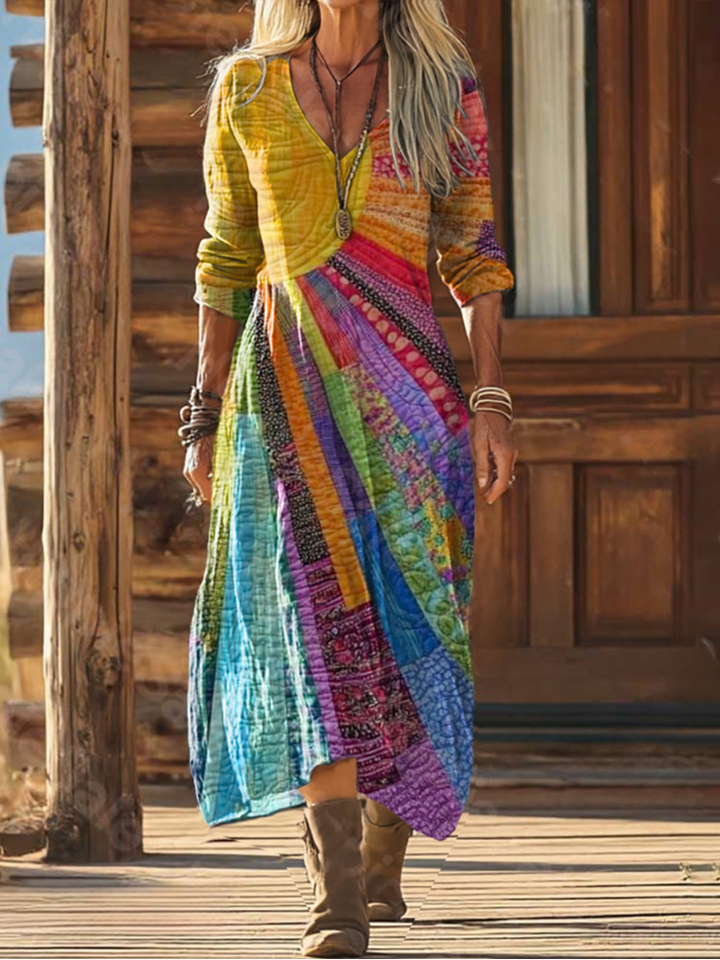 Ellen - Bohemian Sun Design Dress