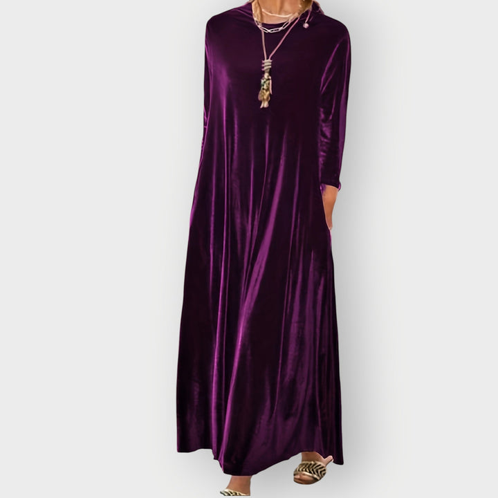 Vanessa - Luxe Velvet Flow Maxi Dress