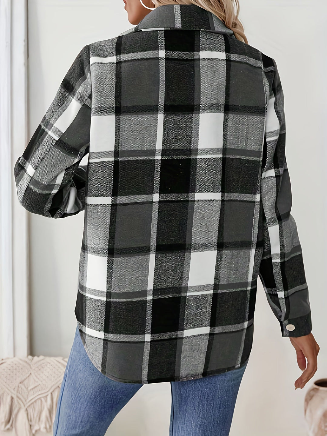 Amanda - Fleece-Lined Gingham Shirt